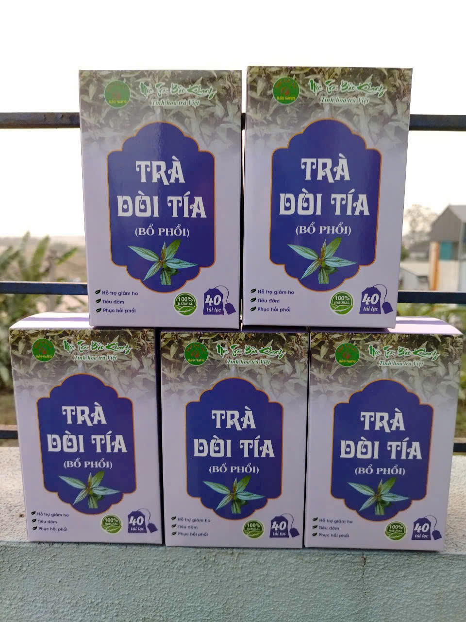 trà dòi tím bọ mắm