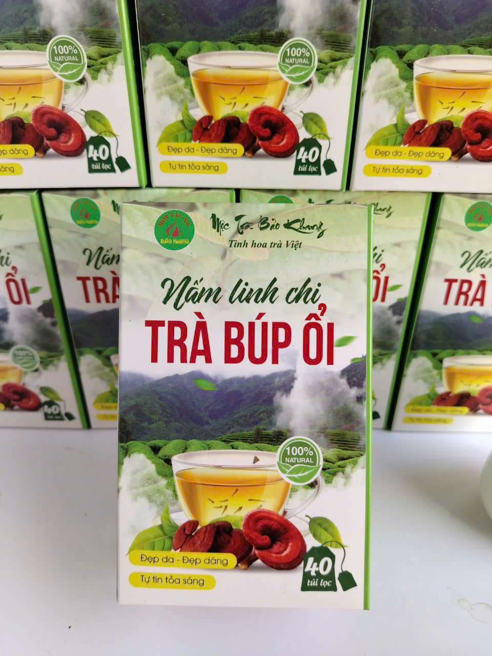 trà nấm linh chi búp ổi