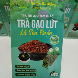 Trà Túi Lọc Gạo Lứt Lá Sen Cuộn Bảo Khang